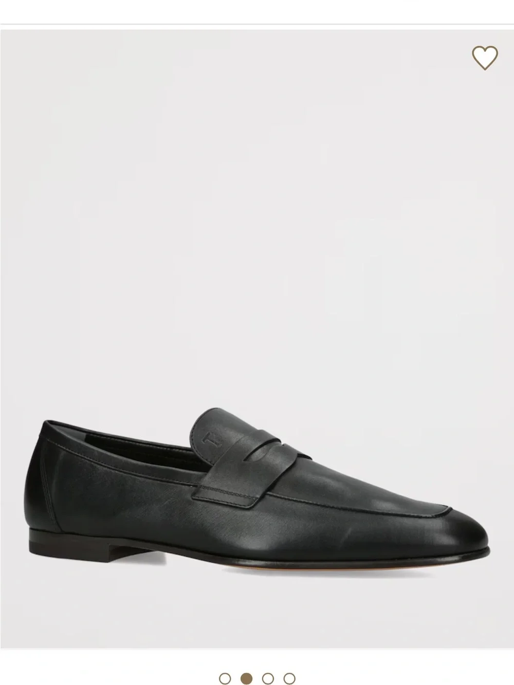 Tod’s Women’s Black Leather Penny Loafers 38